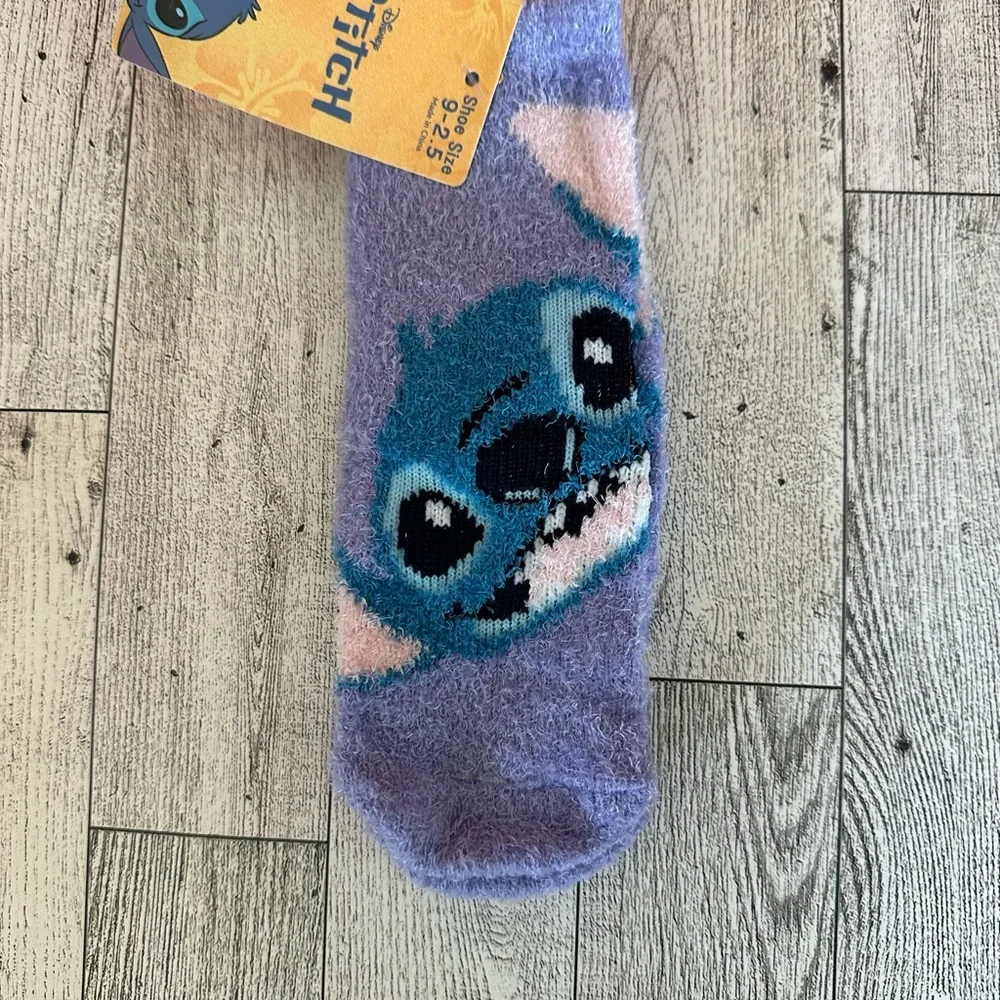 🌵 3/$15 Disney Stitch Fuzzy Purple Socks ( see description)